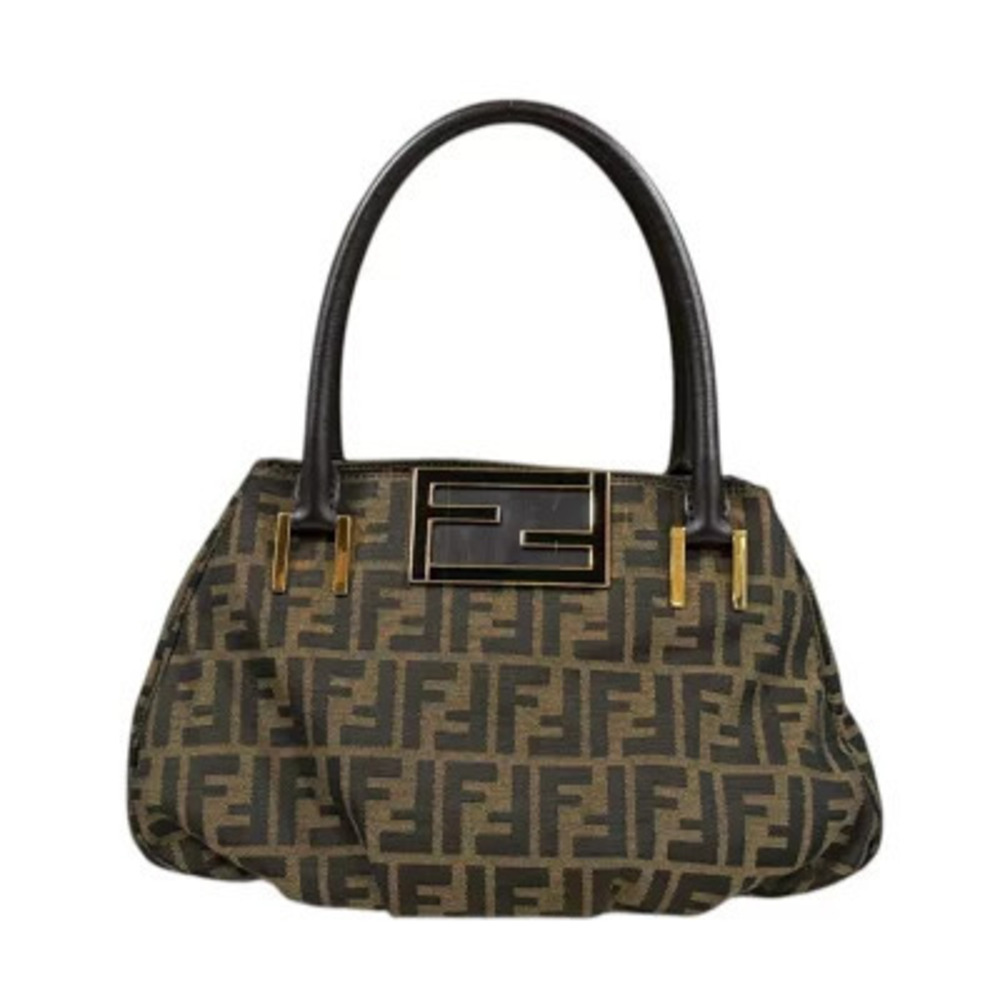 Fendi Mia Zucca Handbag Canvas Brown